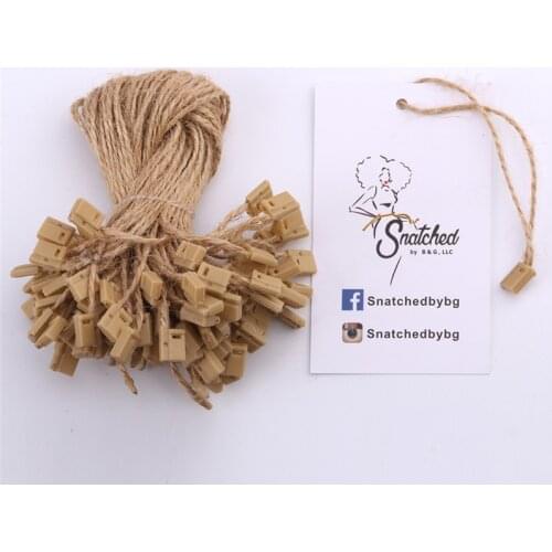 500 pieces/lot jute hemp hang tag string in apparel 7 inches jute hang tag string cord for garment price tag label
