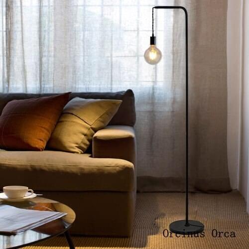 American simple fishing glass floor lamp living room study bedroom bedside lamp northern Europe modern creative LED floor lamp