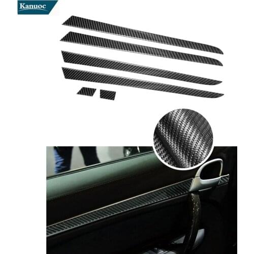 Car Stickers Carbon Fiber Cover Trim For Porsche Cayenne 2003-2010 Front and Rear Door Trim 6PCS Car Accessories