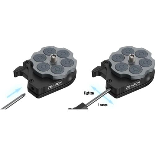 ZEAPON Al-H1 Revolver QUICK RELEASE plate Base Plate Clamp Tripod Screw Mount fast loading for DSLR Camera Slider Rail Camcorder