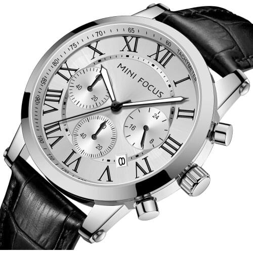 Mens Watches Top Brand Luxury Fashion Sport Quartz Wristwatches Leather Strap Chronograph Watch Reloj Hombre Relogio Masculino