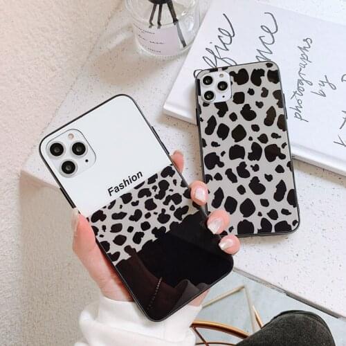 Tempered Glass Case For Samsung Galaxy A10 A30 A50 A70 A90 Hard Cover For Samsung A20 A40 A60 A80 Leopard Lanyard Couqe Capa