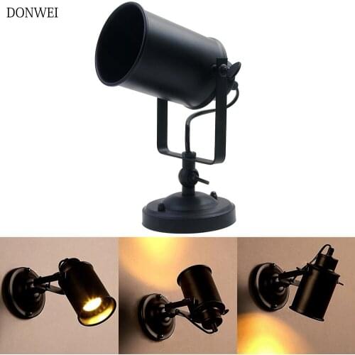 DONWEI E27 Wall Lamp Retro Industrial Wall Light Adjustable light Sconce fixtures for Restaurant Bedside Bar Cafe Aisle Lights