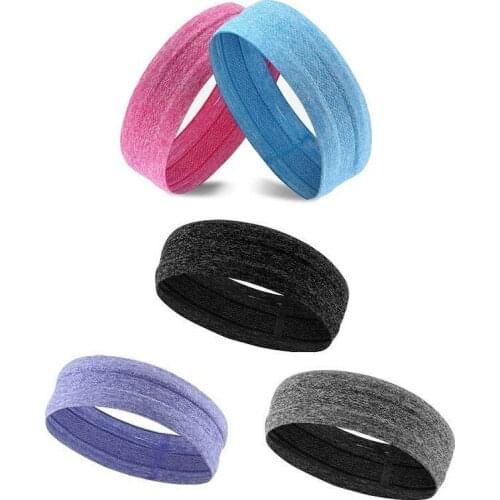 Breathable Fitness Yoga Running Hair Band Elastic Sports Sweatband Gym Headband Anti-Slip Women Men Basketball Overgrip