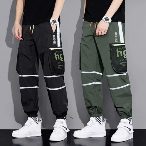 Multi Pockets Cargo Joggers Men 2021 New Streetwear Hip Hop Letter Print Harem Pants Mens Casual Trousers Sweatpants