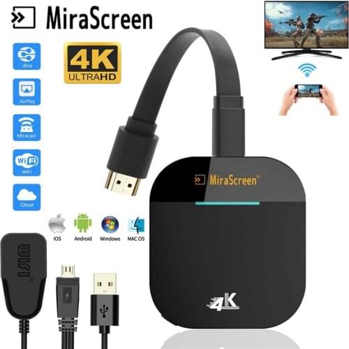 Mirascreen G5 2.4G 5G 4K Wireless HDMI-compatible Dongle TV stick Miracast Airplay Receiver Wifi Dongle mirror Screen Streamer