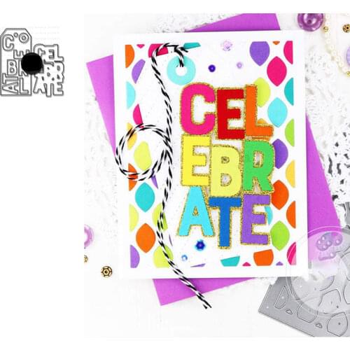 Hot Sale CELEBRATE TAG Dies A B C English Letters Cutting Dies Scrapbook Dariy Decoration Embossing Template DIY Greeting Card