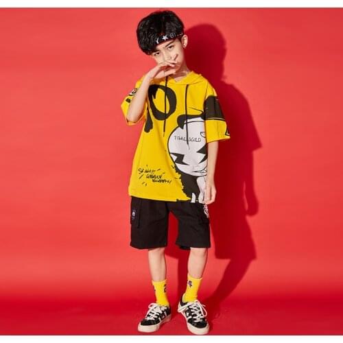 New Jazz Dance Costume Streetwear Hip Hop Clothing Stage Show Kids Dancing Boy Fashion Costumes Child Ballroom Outfit BDY041