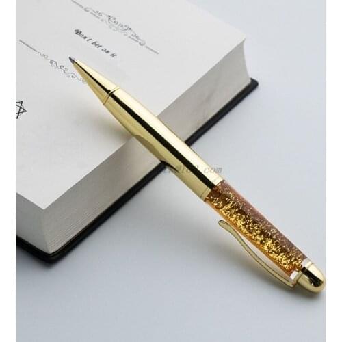 Creative Crystal Sequin Ball Point Pen Signature Writing Tools Student Office Stationeries Supply