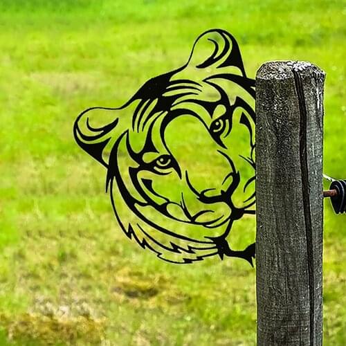 Farm Peeking Animals Metal Art Sculpture Farm Fence Art Wall Decor Outdoor Indoor Hanging Ornaments Garden Decor