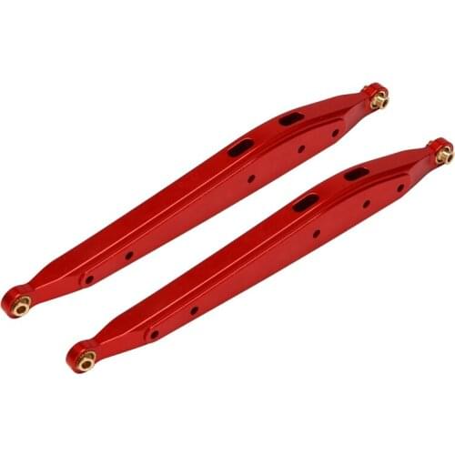 2 PCS RC Metal Rear Trailing Arms Lower Arm Lever Fit for Axial RBX10 Ryft 1/10 RC Off-Road Crawler Car Accessory Red