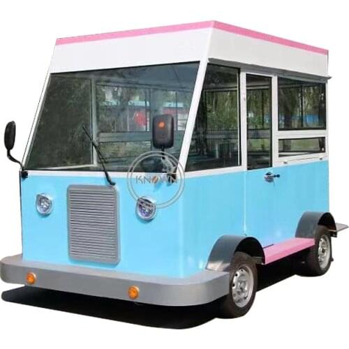 Mini Square Breakfast Food Cart Electric Food Truck Trailer Mobile Kitchen Support Layout Catering Equipment Logo Customize