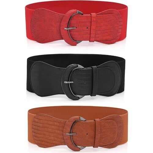 Fashion Brand Waist Belts Women Lady Solid Stretch Elastic Wide Belt New Dress Accessories For Women Waistband