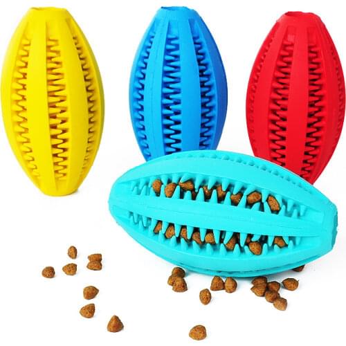 11cm Pet Dog Jump Toys Bite Resistant Food Treat Feeder Chew Tooth Cleaning Ball Exercise Game IQ Training Balls