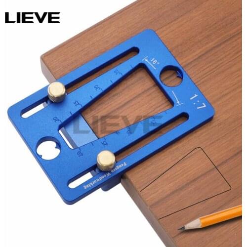 Dovetail Marker Adjustable Woodworking Dovetail Guide Template 1:7 Aluminum Alloy Dovetail Marking Gauge for Hand Cut Wood Joint