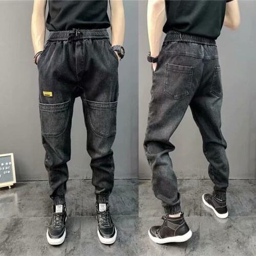 2021 New Mens Pants Korean Streetwear Jogging Pants Men Fashion Cargo Pants Men Casual Men Clothing Elastic Waist Men Trousers