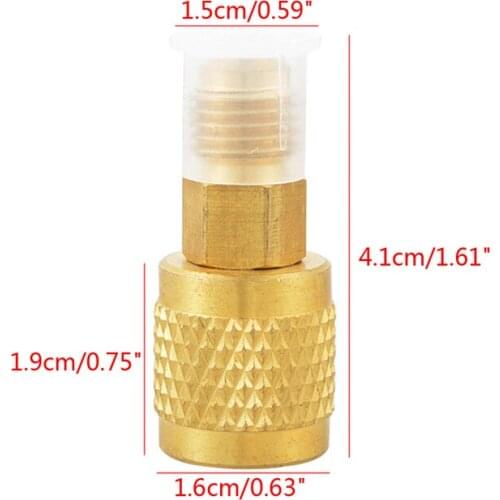 New R410a Brass Adapter Joints 1/4\" Male To 5/16\" Female Charging Hose To Pump