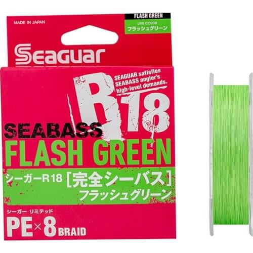 New fishing tackle 2020 Original Brand Seaguar Seabass Pe X8 8 Strands Braided Fishing Line flash green PE line 150M 200M