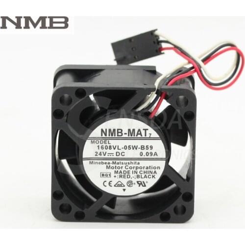 Original For NMB waterproof 1608VL-05W-B59 4020 40mm 4cm 40*40*20mm DC 24V 0.09A inverter cooling fan