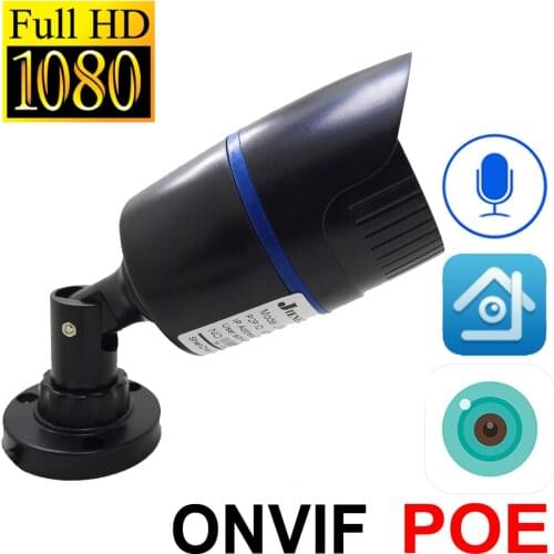 POE Ip Camera 1080p POE HD Cctv Security Video Surveillance Bullet IPCam Infrared Home Outdoor Waterproof Onvif JIENUO