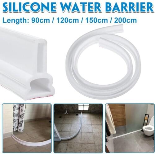 40MM Bendable Hight Silicone Water Stopper Bathroom Shower Threshold Water Dam Barrier Kitchen Countertop Water Retaining Strip