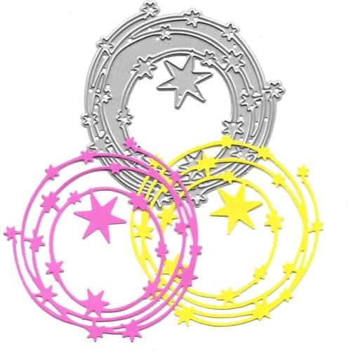 Embossing Die Cutting Die Scrapbook Stars Garland Dies Cut Album Paper Cards Making Decor Craft Fustelle Clear Stamp DIY Mold