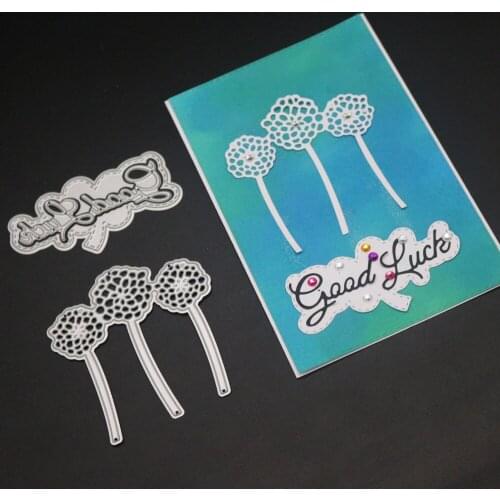 Good Luck Letter Metal Cutting Dies Dandelion Frame Troqueladora Stencil DIY Scrapbooking 2019 New Craft Stamps And Dies
