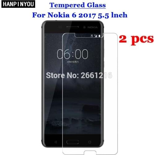 2 Pcs/Lot For Nokia6 Tempered Glass 9H 2.5D Premium Screen Protector Film For Android Phone Nokia 6 2017 5.5"