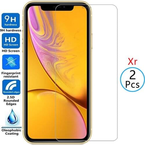 Protective tempered glass for iphone xr screen protector on i phone x r rx iphonexr iphonerx safety film aphone aiphone iphon 9h