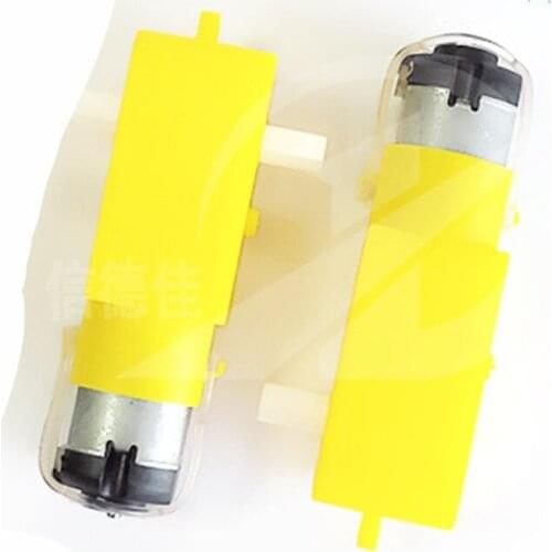 Yellow DC3V-6V DC Gear Motor TT Motor Strong Magnetic Anti-Interference Smart Car Chassis Four-Wheel Drive Vehicle