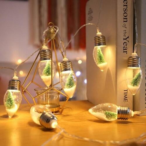 10/20LEDs 1.5M/2M/3M Wishing Bottle Shape Christmas Tree String Lights LED Light with Battery Box for Xmas Festival Decoration