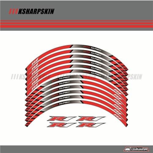 12 X Motorcycle decoration Thick Edge Outer Rim Sticker Stripe Wheel Decals For YAMAHA YZF R1 YZF-R1 r 1
