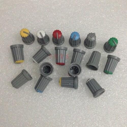 30pcs 180 degree potentiometer knob axle cap white red green blue / 14MM * 20MM potentiometer adjustment cap