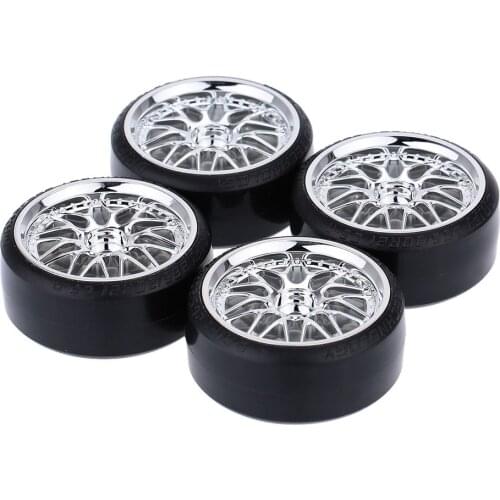 4Pcs/Set 1/10 Drift Car Tires Hard Tyre for Traxxas HSP Tamiya HPI Kyosho On-Road Drifting Car