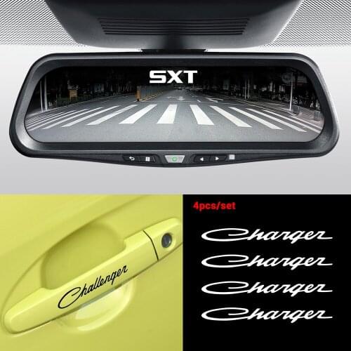 4PCS Car Wiper Door Handle PVC Stickers For Dodge SXT Challenger RAM Charger RAM 1500 Avenger Durango Caliber Dart Nitro SRT