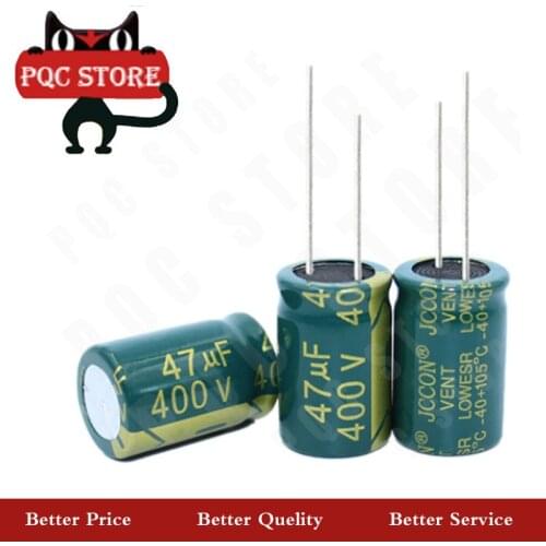 5PCS 400V47UF 16*22mm 47UF 400V 16*25 Aluminum electrolytic capacitor