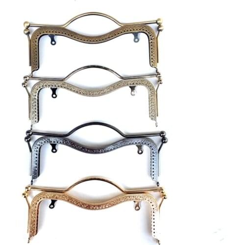 5PCS Shape M Purse Frames Clasps Lock Clutch Buckles Sewing Holes DIY Handbag Handle Luggage Bag Hardware Accessories 20/27cm