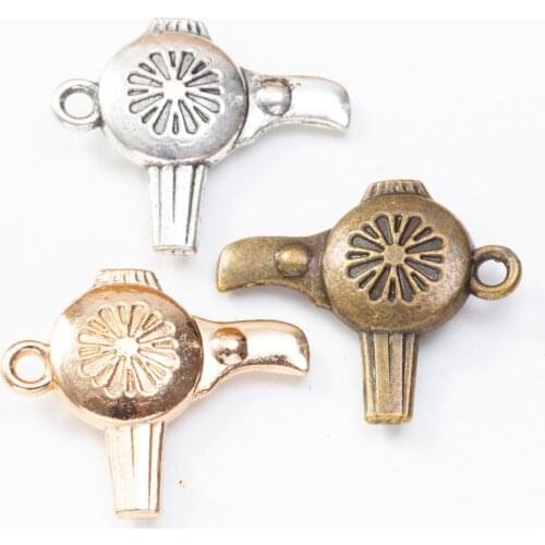 50pcs 23*20MM Tibetan silver color helectric hair drier charms antique bronze pendants for bracelet necklace earring diy jewel