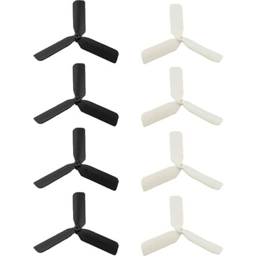 8PCS 3-Blade Propeller for Hubsan X4 H107D H107C H107L RC Quadcopter Blade 720Motor Blade Replacement Accessory