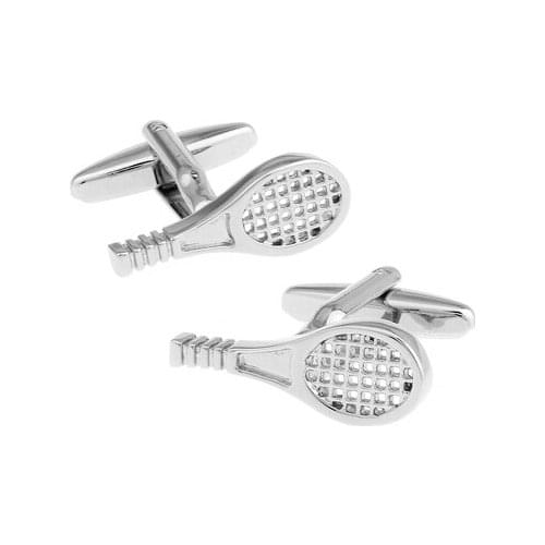 Free Shipping Tennis Racket Cufflinks Silver Color Copper Nolvety Sport Design Best Gift For Men Cuff Links Wholesale&retail