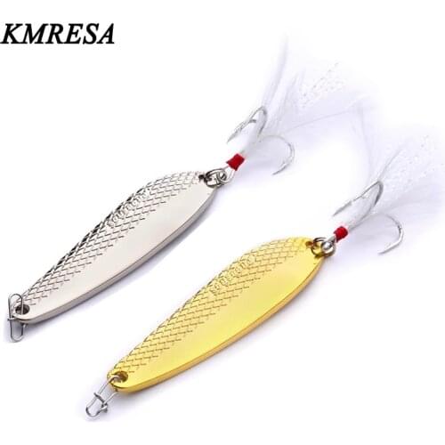 1PCS Spoon Fishing Lure 7cm 16g Metal Spinner Hard Bait Sequin Noise Artificial Bait with Treble Hook Tackle