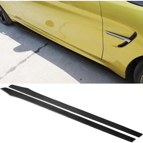 Car Side Skirts For All Sedan W204 F82 M3 F12 M6 Toyota Honda Subaru Impreza Carbon Fiber Side Door Bumper Skirts Universal