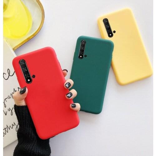 Cute Candy Color Soft Silicone Case For Huawei P40 P30 P20 Lite Y5 Y6 Y7 Y9 Prime 2019 P Smart Z Honor 10 10i 20 20i Pro Cover