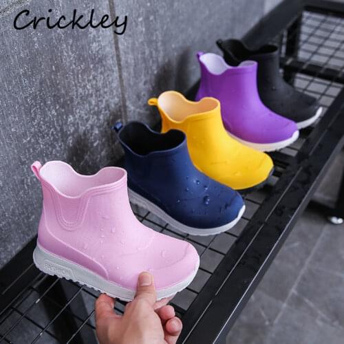 Childrens Shoe PVC Rain Shoes For Kids Boys Fashion Waterproof Sports Boots For Girls Boys Casual Boots Anti Slip Kids Shoes