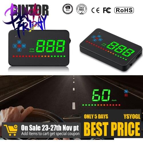 GINTOR hud display car A2 HUD gps speedometer car electronics pantalla auto windshield For Car Bike Motorcycle Auto Accessories