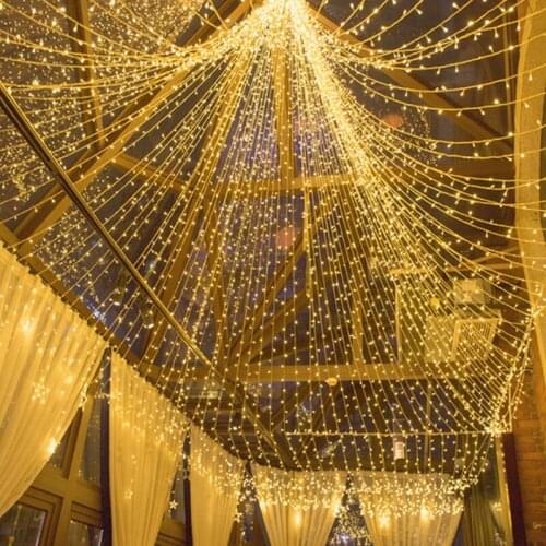 24V Festoon Light String Fairy Garland Curtain Light Waterproof Garden Lights Christmas Wedding Holiday Party Decoration Lamp