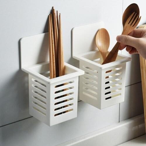 Chopsticks Cage Kitchen Wall-Mounted Multi-Purpose Tableware Storage Box Multi-Function Drain Storage Rack Home Organizer