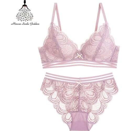 Bra Set For Women Underwear Lingerie Set Sexy Lace Flora Push Up Bra And Pantie 32 38 AB Cup Underwear Women Set Intimates 2018