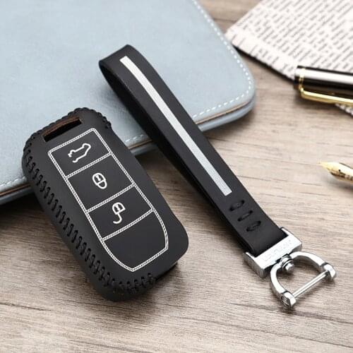 Leather key cover for porsche cayenne 2007 2008 car key case holder new hot sale key Free shipping