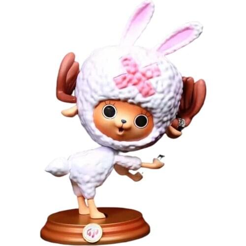 Cartoon Animation One Piece GK Tony Tony Chopper Figma 18cm ABS Statue Rabbit Model Boxed Handmade Children Toys For Kid Gift